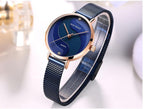 Ultra Thin Rose Gold Women Watches Fashion Analog Quartz Waterproof Wristwatches Elegant Round Design For Women Stevvex