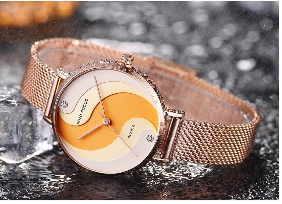 Ultra Thin Rose Gold Women Watches Fashion Analog Quartz Waterproof Wristwatches Elegant Round Design For Women Stevvex