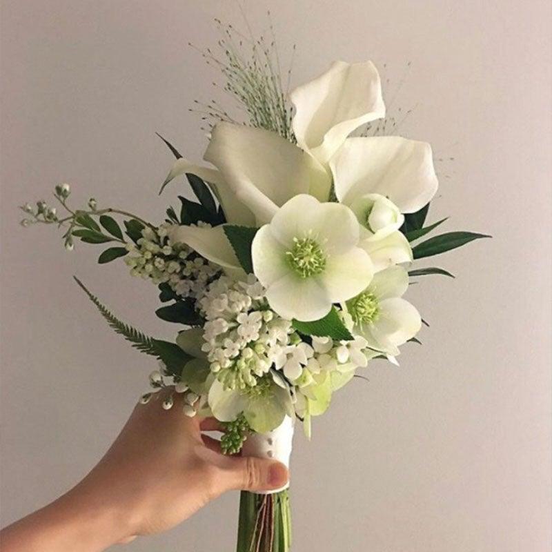 10Pcs High Quality Real Touch Calla Lily Artificial Flowers Bouquet For Wedding Bridal Home Kitchen Table Flower Decoration Home Decor Stevvex