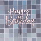 Happy Birthday Cake Topper Gold Cake Topper Acrylic Cake Topper Happy Birthday Cake Topper Cake Decoration Acrylic Letter Cake Toppers Party Supplies Happy Birthday Black Cake Decorations Stevvex