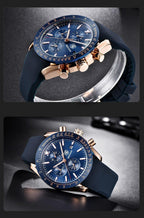 Luxury Men Stainless Steel Quartz Watch Accurate Timing Waterproof Analog Chronograph Men's Quartz Watches Stevvex