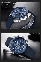 Luxury Men Stainless Steel Quartz Watch Accurate Timing Waterproof Analog Chronograph Men's Quartz Watches Stevvex