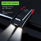 4000mAh Bicycle Front Light Set USB Rechargeable Smart Headlight With Horn 800 Lumen LED Bicycle Light Set USB Rechargeable Super Bright  Bike Headlight Stevvex