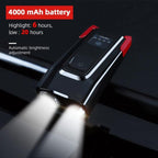 4000mAh Bicycle Front Light Set USB Rechargeable Smart Headlight With Horn 800 Lumen LED Bicycle Light Set USB Rechargeable Super Bright  Bike Headlight Stevvex