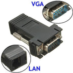 1pcs VGA Extender Male To LAN Video CAT5 CAT6 RJ45 Network VGA Extender To RJ45 Network Cable Adapter DB15 Port To RJ45 Enternet For Multimedia TV