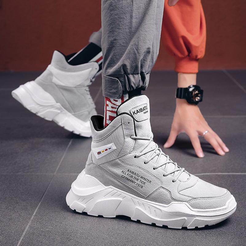 Men Winter Autumn Warm Modern High Tops Shoes Rubber Sole Running Sport Shoes High Quality Mesh Walking Jogging Non Slip Athletic Mens Sneakers Stevvex