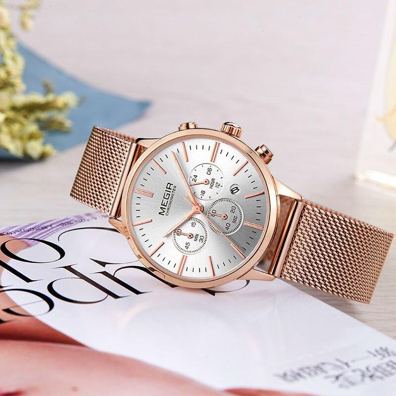 Multifunctional Black Luxury Women Watch Fashion Quartz Business Style Stainless Steel Strap Wrist Watch Stevvex