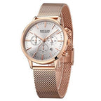 Multifunctional Black Luxury Women Watch Fashion Quartz Business Style Stainless Steel Strap Wrist Watch Stevvex