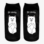 New Cartoon Cat Socks 3D Print Art Funny Socks Women Cute Low Cut Ankle Socks Made o Pure Cotton Short Socks Trending Fashion Short Ankle Socks For Men And Women Stevvex