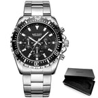 Multifunctional Men's Quartz Watches Modern Stainless Steel Design Waterproof And Scratch Resistant Wrist Watches Stevvex