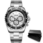 Multifunctional Men's Quartz Watches Modern Stainless Steel Design Waterproof And Scratch Resistant Wrist Watches Stevvex