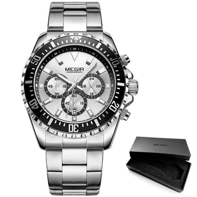 Multifunctional Men's Quartz Watches Modern Stainless Steel Design Waterproof And Scratch Resistant Wrist Watches Stevvex