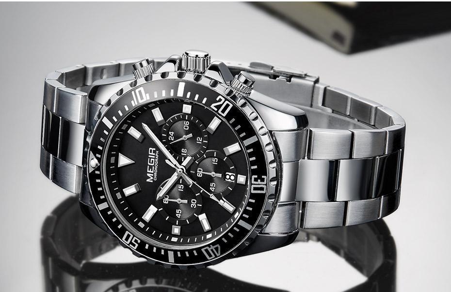 Multifunctional Men's Quartz Watches Modern Stainless Steel Design Waterproof And Scratch Resistant Wrist Watches Stevvex