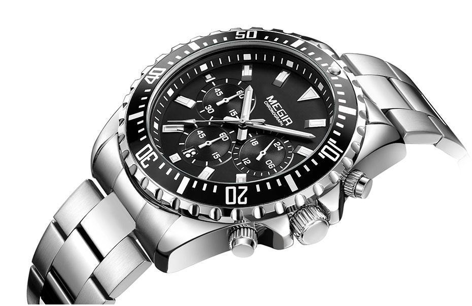 Multifunctional Men's Quartz Watches Modern Stainless Steel Design Waterproof And Scratch Resistant Wrist Watches Stevvex