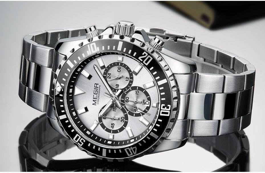Multifunctional Men's Quartz Watches Modern Stainless Steel Design Waterproof And Scratch Resistant Wrist Watches Stevvex