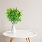 New Artificial Shrubs Boston Fern Grass Fake Green Bushes Indoor Outdoor UV Resistant Indoor Outside For Home Garden Porch Window Décor Stevvex
