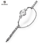 Luxury Small Silver Women Watch Modern Bracelet Wristwatch Quartz Waterproof Mini Round Design Stevvex