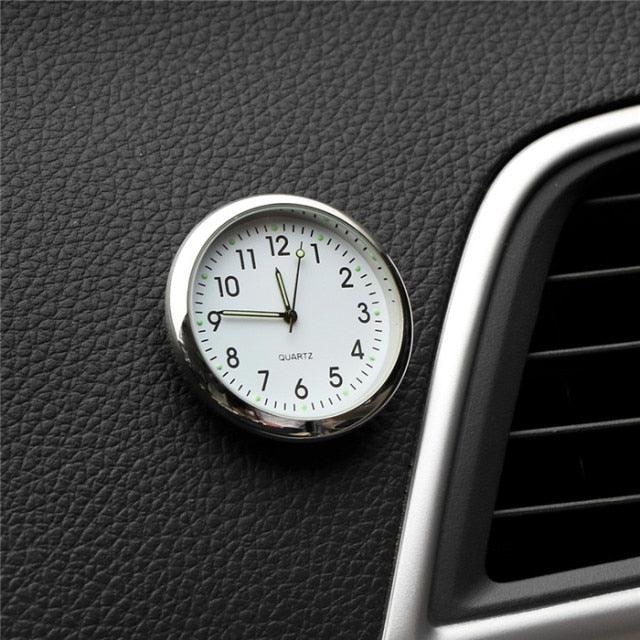 Car Clock Luminous Mini Automobiles Internal Stick-On Luminous Quartz Analog Watch Universal Pocket Mini Stick-On Clock for Car Boat Bike Home Digital Watch Mechanics Quartz Clocks Auto Ornament Car Accessories Gifts Stevvex