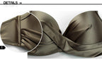 High Waist Bikinis Women Swimwear Summer Solid Color High-Grade Fabric Bikini Set Women's High Waist Swimsuit 2 Piece Bathing Suits Bikini Plus Size Swimwear Bathing Suit Stevvex