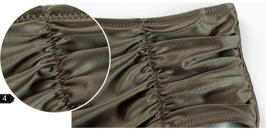 High Waist Bikinis Women Swimwear Summer Solid Color High-Grade Fabric Bikini Set Women's High Waist Swimsuit 2 Piece Bathing Suits Bikini Plus Size Swimwear Bathing Suit Stevvex