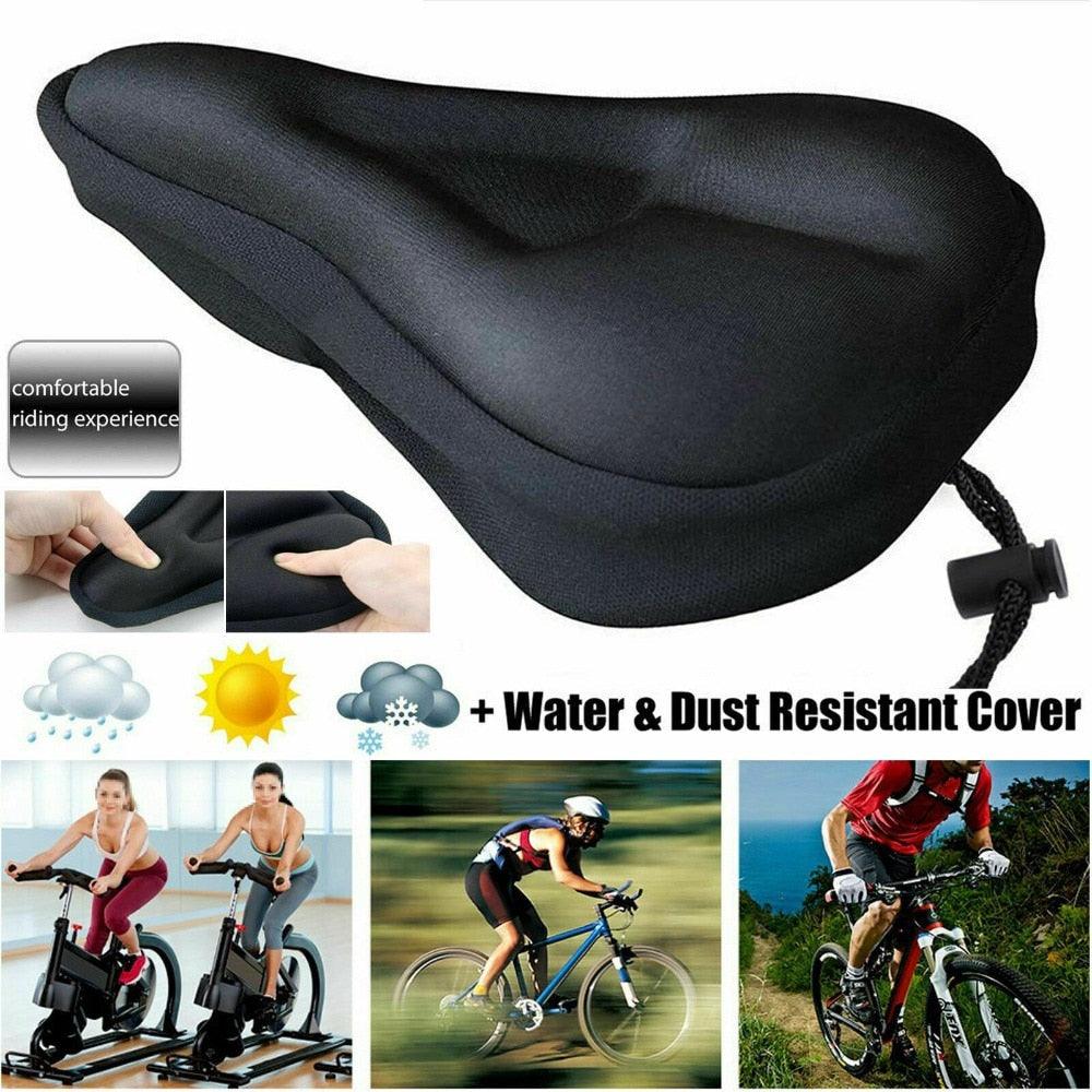 3D Soft Thickened Bicycle Seat Breathable Bicycle Saddle Seat Cover Comfortable Foam Seat Extra Soft Gel Bicycle Seat Cover Soft Silicone Padded Bike Saddle Cover Upgraded Bicycle Seat Stevvex