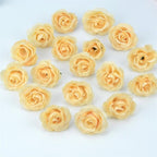 10/50/100pcs 2.5cm Mini Silk Fake Flower Heads Artificial Rose Flower For Crafts Wedding Party Home Decoration Accessories Stevvex