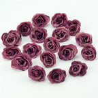 10/50/100pcs 2.5cm Mini Silk Fake Flower Heads Artificial Rose Flower For Crafts Wedding Party Home Decoration Accessories Stevvex