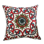 100% Cotton Embroidery Flower Pattern Pillow Cover Home Decoration Sofa Cushion Cover Housewarming Gift Pillow Case Decorative Embroidered Pillow Cover Handmade Cotton Cover For Throw Pillows Beautiful Modern Floral Patterns 45x45cm Stevvex