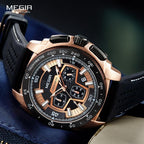 Elegant Sport Mens Watches Modern Luxury Silicone Band Waterproof Fashion Quartz Luminous Unique Design Wristwatch For Man Stevvex