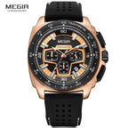 Elegant Sport Mens Watches Modern Luxury Silicone Band Waterproof Fashion Quartz Luminous Unique Design Wristwatch For Man Stevvex