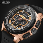 Elegant Sport Mens Watches Modern Luxury Silicone Band Waterproof Fashion Quartz Luminous Unique Design Wristwatch For Man Stevvex