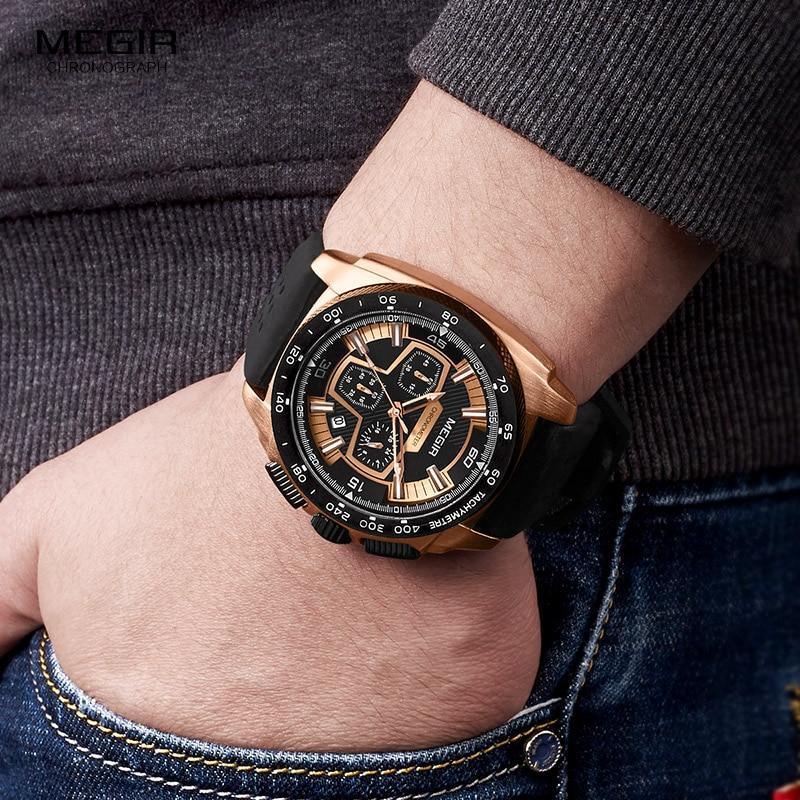 Elegant Sport Mens Watches Modern Luxury Silicone Band Waterproof Fashion Quartz Luminous Unique Design Wristwatch For Man Stevvex