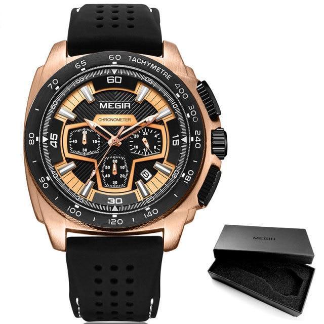Elegant Sport Mens Watches Modern Luxury Silicone Band Waterproof Fashion Quartz Luminous Unique Design Wristwatch For Man Stevvex