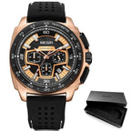 Elegant Sport Mens Watches Modern Luxury Silicone Band Waterproof Fashion Quartz Luminous Unique Design Wristwatch For Man Stevvex