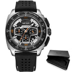 Elegant Sport Mens Watches Modern Luxury Silicone Band Waterproof Fashion Quartz Luminous Unique Design Wristwatch For Man Stevvex