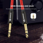 Balanced Signal 6.35mm 1/4 Inch Stereo Cable Jack For Guitar Amplifier Keyboard Professional Instrument Speaker Stevvex
