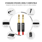 Balanced Signal 6.35mm 1/4 Inch Stereo Cable Jack For Guitar Amplifier Keyboard Professional Instrument Speaker Stevvex