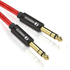 Balanced Signal 6.35mm 1/4 Inch Stereo Cable Jack For Guitar Amplifier Keyboard Professional Instrument Speaker Stevvex