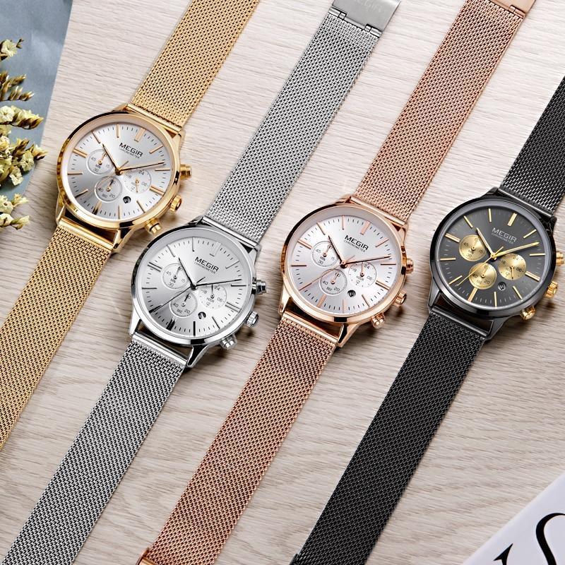 New Fashion Gold Women Watches Luxury Quartz Sport Waterproof Wrist Watch Round Style Stevvex