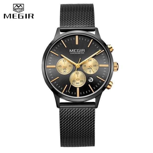 New Fashion Gold Women Watches Luxury Quartz Sport Waterproof Wrist Watch Round Style Stevvex