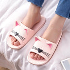 Women Men Summer Slippers Slide Sandals Beach Flip Flops Cats Thick Bottom Couple Boys Girls Comfort Shoes Fashion Outdoor Slides Beach Pool Gym House Slipper Stevvex