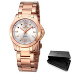 Classic Analogue Black Silver Women Watch Waterproof Elegant Quartz Wrist Watches Stainless Steel For Womens Stevvex