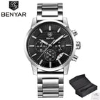 Sport Business Chronograph Steel Men Watches Top Luxury Quartz Male Analog Fashion Watchwrist Stevvex
