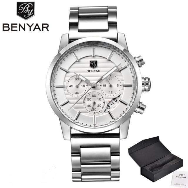 Sport Business Chronograph Steel Men Watches Top Luxury Quartz Male Analog Fashion Watchwrist Stevvex