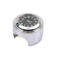 Universal 7/8" Waterproof Chrome Motorcycle Bike Handlebar Mount Quartz Clock Motorcycle Handlebar Clock, Motorcycle Modification Handlebar Mount Waterproof Quartz Clock Watch Accessories Watch Aluminum Luminous Clock Moto Black Stevvex