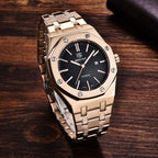 Men's Fashion Watch Luxury Men Stainless Steel Band Quartz Watch Analog Waterproof Sports Military Watches Stevvex