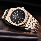 Men's Fashion Watch Luxury Men Stainless Steel Band Quartz Watch Analog Waterproof Sports Military Watches Stevvex