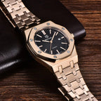 Men's Fashion Watch Luxury Men Stainless Steel Band Quartz Watch Analog Waterproof Sports Military Watches Stevvex