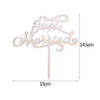 1Pcs Hollow Letter Love Just Married Mr & Mrs Cake Topper Mr and Mrs Cake Toppers Wooden Wedding Cake Topper Party Cake Decoration Mr And Mrs Cake Topper Bride and Groom Wooden Wedding Cake Topper For Wedding Party Supplies Stevvex
