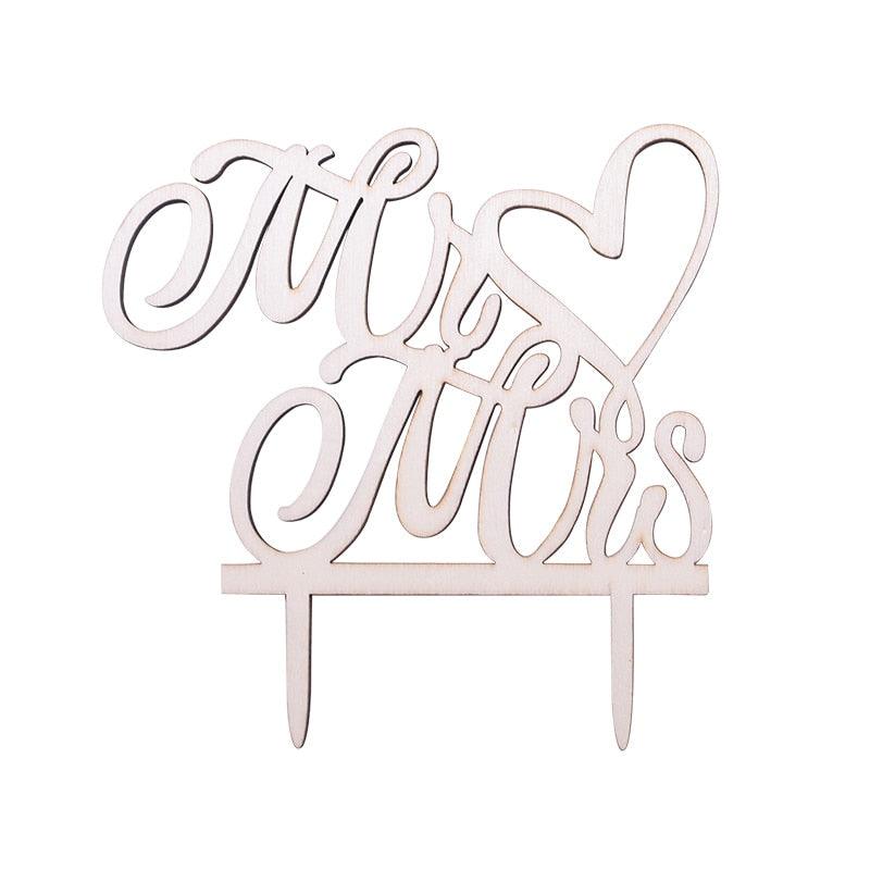 1Pcs Hollow Letter Love Just Married Mr & Mrs Cake Topper Mr and Mrs Cake Toppers Wooden Wedding Cake Topper Party Cake Decoration Mr And Mrs Cake Topper Bride and Groom Wooden Wedding Cake Topper For Wedding Party Supplies Stevvex